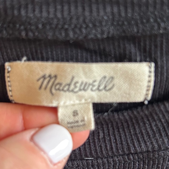 Madewell Crewneck Fine Ribbed Long-Sleeve Tee Size S - Picture 4 of 4